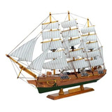 Enfeite Miniatura Barco De Madeira Grande Navio Veleiro 69cm