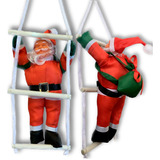 Enfeite Natal Papai Noel Subindo Escada