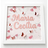 Enfeite Nome Personalizado Porta Maternidade Bebê Floral