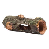 Enfeite Ornamental Para Aquário Tronco Casca Toca Pequeno