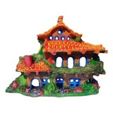 Enfeite Ornamentos Aquários Casa Chinesa Toca Peixe Bettas