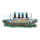 Enfeite P Aquário Lago Barco navio Titanic Grande