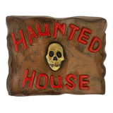 Enfeite Placa Decorativa Hounted House Decoração Halloween
