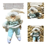 Enfeite Porta Guirlanda Feliz Natal Placa Papai Noel 40x28