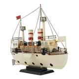 Enfeite Retrô Vintage Miniatura Navio Barco Decorativo 33cm