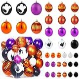 Enfeites De Bola De Halloween Decorações De árvore De Halloween Com Corda Para Pendurar 36 Peças De Enfeites De Halloween Inquebráveis Para Decorações De Festa De Halloween Com 3 Tamanhos Pequeno 