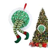 Enfeites De Natal Enfeites Para árvores De Natal Ornamento De Pernas De Duendes Para Porta Decorações De Topper De árvore De Natal Enfeites De Festa De Decoração Externa Interna Para árvores