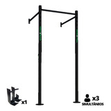 Enforce Fitness Barra Mista Parede Agachamento Crossfit Cor Preto 3kg