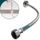 Engate Flexível Mangueira 40cm Inox 304 Trançado Quente Frio Rabicho 1 2 Macho Femea Ligação Agua Dona D cor