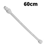 Engate Flexível Pvc Krona Para Torneira Rosca 1 2 60cm Acabamento Fosco Cor Branco