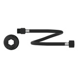 Engate Flexivel Pvc Rabicho 1 2 40cm Preto Fosco Censi
