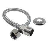 Engate Mangueira Flexível Inox Trançado 60 Cms Quente Fria Acabamento Prateado Cor Prateado Marca Alpha Hidrometais