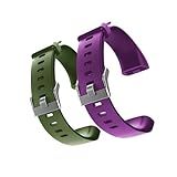 ENGERWALL Pulseira De Relógio APENAS Para Fitness Tracker S5 Pulseiras De Substituição Adequadas Para Relógio Inteligente Runmefit S5 Fitness Tracker Verde Militar Roxo 