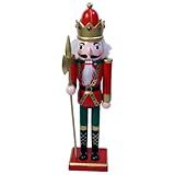 ENLAYER Bonecos De Quebra-Nozes 30 Cm- Decoração Natal- Madeira Pura- Pintados À Mão- Quebra-Nozes- Brinquedos Colecionáveis Festivos- Presentes E Para Crianças