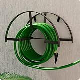 Enrolador De Magueira De Parede Para Jardim Eco Preto Fosco