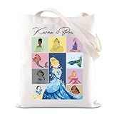 ENSIANTH Karma Is Princess Tote Bag Princess Era Bolsa De Ombro Princess Tour Gift Family Trip Shopping Bag Magic Kingdom Gift Bolsa Karma Large