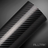 Envelopamento Fibra De Carbono 4d Preto 2m X 70cm Imprimax