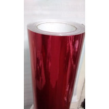 Envelopamento Vinl Cromo Adesivo Vermelho Cromado