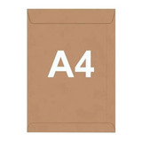 Envelope A4 Kraft Pardo Natural 22 9x32 4 100 Unidades 80g