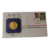 Envelope Com Selos E Medalha Do Presidente William H  Taft