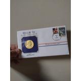 Envelope Com Selos E Medalha Do