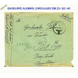 Envelope Da Alemanha Circulado Em 1940 Cod 610