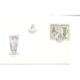 Envelope Fdc 2 Selos Vidro 1 E 4 Tchecoslováquia 1985