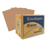 Envelope Kraft pardo Folha A4 22 9x32 4cm Cx 250 Unid Kraft