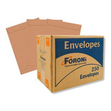 Envelope Kraft pardo Folha Oficio a4 24x34cm Cx 250un Foroni