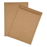 Envelope Metade A4 Kraft Pardo 17 6x25cm 80gr Kit C 50 Un