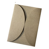 Envelope Redondo 15x21 25pç Kraft Pardo Convite Casamento