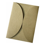 Envelope Redondo 15x21 25pç Kraft Pardo Convite Casamento