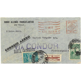 Envelope São Paulo Florianópolis Via Condor Aéreo 1933
