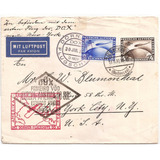 Envelope Selo 38 39 Alemanha Brasil Nova Iorque 1930 Via Dox