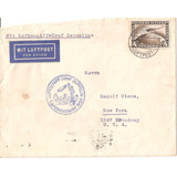 Envelope Zeppelin Alemanha Nova York 1929 Carimbo 1 Voo