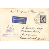 Envelope Zeppelin Lubeck Estados Unidos 1931 Cbc Mar Báltico