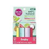 Eos Bálsamos Labiais 100 Naturais Leite De Coco Abacaxi E Maracujá Melancia Frosé E Respingos De Framboesa E Kiwi Hidratação Para O Dia Todo 0 14 Oz Pacote Com 4 Unidades