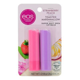 Eos Lip Balm Hidratante Labial Strawberry Peach Marshmallow