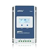 EPEVER Controlador De Carga MPPT 40A 12V 24V Auto Work Max PV 100V Painel Solar Regulador Controlador De Carga Com Visor LCD Atualização De Solo Negativo Para Bateria De Lítio Selada Com Gel Inundado Tracer4210AN