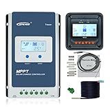 EPEVER MPPT Controlador De Carga 30A Tracer3210AN Medidor Remoto MT50 Sensor De Temperatura RTS 12V 24V Auto Para Sistema De Regulador De Bateria De Carregamento De Painel Solar 30A MT50 RTS