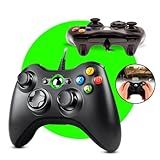 EPM Controle Manete Compativel Com Xbox 360 Usb Com Fio Computador Notebook Preto Com Vibração
