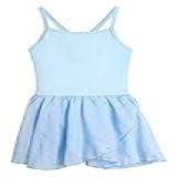 EQSJIU Collant De Balé Infantil Para Meninas Saia De Dança Camisola Vestido De Bailarina Roupa De 2 A 10 Anos Azul 4 5 Anos