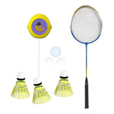 Equipamento De Raquete Badminton Solo Trainer 1 Peça Amarel