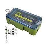 Equipamento Giratório De Pesca Snaps E Clipes De Pesca Conector De água Salgada 15X Giratório De Pesca Conector De Isca De água Salgada Com Contas Iluminadas De Cinco Vias Com Caixa Para Camarão