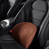 Equlup Almofada Lombar Para Carro Espuma De Memória Apoio Lombar Almofada De Assento Lombar Alívio Da Dor Nas Costas Almofada Lombar Para Assento Automotivo Café 