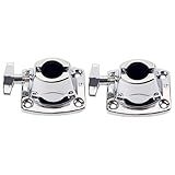 ERINGOGO 2 Peças Tom Mount Bracket Rack Clamp Drum Tom Mount Bracket Tom Cymbal Holder Clamp Tom Cymbal Base Clamp Drum Tom Mount Base Clamp Percussão Substituição Kit De Tambor Substituto