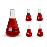 Erlenmeyer De Vidro Boca Estreita Grad 1000ml 1l Caixa C 5