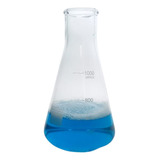 Erlenmeyer De Vidro Graduado 1 000ml Boro 3 3 Boca Larga