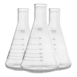 Erlenmeyer Graduado Vidro Combo C 3 Peças