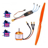 Esc Motor 3 X Servo Carb Hélice Aeromodelos Brushless
